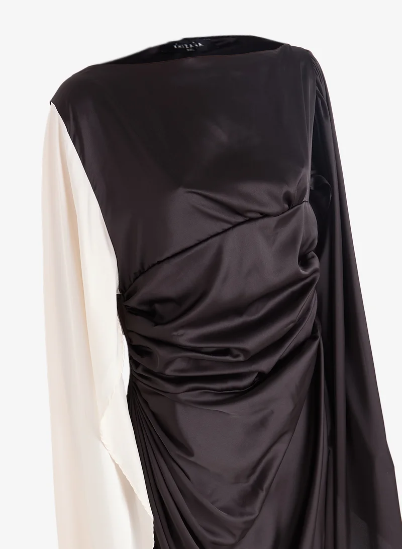 Khizana  Plus size Drapped Dress With Cape Sleeves for Women | Best Price UAE